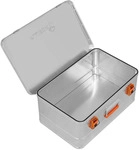 ALUBOX Alukiste Easy 39 Liter, flache Bauform, leicht, ohne Schloss - Silber