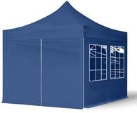 TOOLPORT 3x3m Stahl Faltpavillon, inkl. 4 Seitenteile, blau