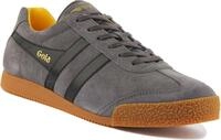 Gola Classics Harrier Herren Wildleder Schn&uuml;rung Retro Turnschuhe Grau Schwarz...