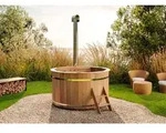 FinnTherm Holz Badefass Bergen, Hot Tub &Oslash; 200 x 110 cm f&uuml;r 6-8 Personen, inkl.
