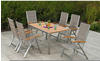 Merxx Gartenmöbelset "San Severo" 7tlg. mit Tisch 150 x 90 cm -...