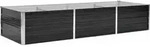 vidaXL Garten-Hochbeet Anthrazit 240 x 80 x 45 cm Verzinkter Stahl - Grau