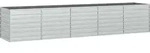 vidaXL Garten-Hochbeet 400x80x77 cm Verzinkter Stahl Silber - Silber