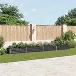 vidaXL Garten-Hochbeet Verzinkter Stahl 600x80x45 cm Anthrazit - Grau