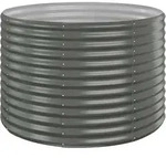 vidaXL Hochbeet Verzinkter Stahl 100x100x68 cm Grau - Grau