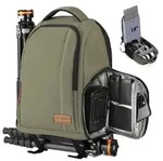 TARION Kamerarucksack Leicht Kamera Rucksack mit 15 Zoll Laptopfach Gr&uuml;n - Gr&uuml;n