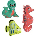 NEOPREN DIVING ANIMALS 3 versch. Tauchtiere im 4C Karton) - Gr&uuml;n/Rot/Gelb