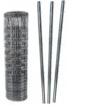 150m Wildzaun Forstzaun 100/15/15+ Z-Profil Zaunpfosten - Grau