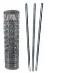 50m Wildzaun Forstzaun Knotengeflecht 160/15/15+ Z-Profil Zaunpfosten - Grau