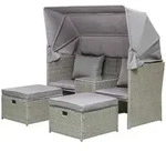 Garden Pleasure 970388 Relax-Lounge 'SAINT-TROPEZ' inklusive Hocker, f&uuml;r 2 Personen,