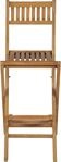 vidaXL Klappbare Garten-Barhocker 2 Stk. Massivholz Teak
