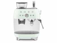 Smeg EGF03PGEU Espressomaschine mit Mahlwerk Pastellgrün 50's Design