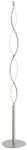 Lindby LED-Stehlampe Auron, nickelfarben, Metall, Tastdimmer