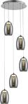 BRILLIANT LED Pendelleuchte Metropolis | 5-flammig | elegante H&auml;ngeleuchte 