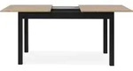 Industrieller ausziehbarer Tisch f&uuml;r 10 Personen + 40 cm Verl&auml;ngerung &ndash; schwarze