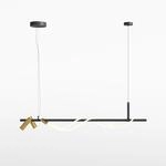 Maytoni Pendelleuchten Tau Schwarz, LED MODUL, 3000K, 1500lm