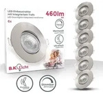B.K.Licht - 6er Set LED Einbaustrahler 230V, stufenlos dimmbar, schwenkbar, Loch