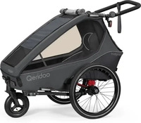 Qeridoo Q-KDG1-23-SG, Qeridoo Kinderfahrradanh&auml;nger - Kidgoo 1 Steel Grey Grau