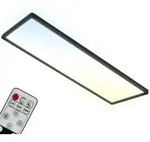 LED Panel 24W schwarz Fernbedienung CCT Dimmbar Deckenleuchte Backlighteffekt -...
