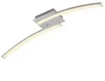LED Deckenleuchte geschwungen 2-flammig 2x6W 3000K aluminiumfarbig Briloner - Grau