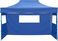 vidaXL Faltzelt mit 3 Seitenteilen 3x4,5 m Blau