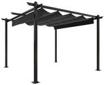 vidaXL Pavillon mit Ausziehbarem Dach 3x3 m Anthrazit