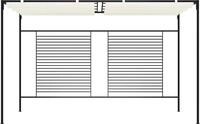 vidaXL Pavillon mit Ausziehbarem Dach 3x4x2,3 m Cremewei&szlig; 180 g/m&sup2;