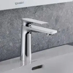 Duravit Tulum Einhebel-Waschtischmischer M, mit Ablaufgarnitur - Silber