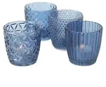 Boltze Marilu, 4 St&uuml;ck(e), Glas, Blau - Blau