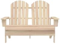 vidaXL Adirondack-Gartenbank 2-Sitzer Massivholz Tanne