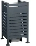 Westmann Metall M&uuml;lltonnenverkleidung Planum 1x240 L Anthrazit 90x90x150 cm - Grau