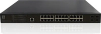 Level One GEP-2861, Level One LevelOne GEP-2861 28-Port L2 Gigabit PoE Switch Schwarz