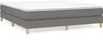 vidaXL Boxspringbettgestell Dunkelgrau 160x200 cm Stoff - Grau