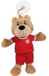 nici Kuscheltier FC BAYERN B&auml;r Berni mit Trikot und Saugnapf NICI GREEN 20CM - Rot