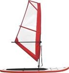 vidaXL Aufblasbares SUP-Board mit Segel Set Rot und Wei&szlig;