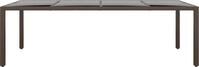 vidaXL Gartentisch mit Glasplatte Braun Poly Rattan