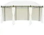 vidaXL Gartenpavillon Cremewei&szlig; 530x350x265 cm - Creme