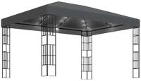 vidaXL Pavillon mit LED-Lichterkette 3x4 m Anthrazit