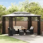 vidaXL Pavillon mit Netz 300x400x265 cm Anthrazit - Grau