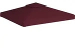 vidaXL Pavillon-Dachplane mit Kaminabzug 310 g/m2 3x3 m Weinrot - Rot