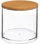 Runder Aufbewahrungsbeh&auml;lter mit Bambusdeckel Five&reg; - Selena - Transparent -