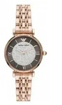 Emporio Armani Gianni T Bar Damenuhr ros&eacute;gold silber grau - Gold