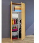 VCM Holz-Besenschrank | 6 F&auml;cher | Ma&szlig;e ca. B. 70 x H. 178 x T. 40 cm 