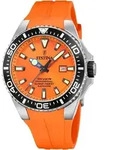Festina F20664/4 Herrenuhr Diver Saphire Silicone 45mm 20ATM - Silber/Schwarz/Orange