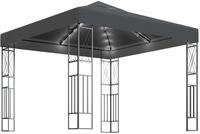 vidaXL Pavillon mit LED-Lichterkette 3x3 m Anthrazit Stoff