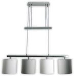 Pendelleuchte - 4er Pendelleuchte "TILDE" L: 86cm grau/wei&szlig;, H&auml;ngelampe im...