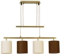 Pendelleuchte - 4er Pendelleuchte "TILDE" L: 86cm braun/beige, H&auml;ngelampe im...