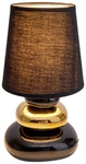 Tischleuchten - Keramik Tischleuchte "STONEY" schwarz, Tischlampe im Retro Style, aus