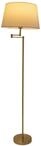 Stehleuchte - Stehleuchte "BOLOGNA" H:158cm beige/messing, Stehlampe im Landhaus