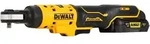 DEWALT 12V XR Akku-Ratsche, 1/4" (b&uuml;rstenlos) inkl. 1x G-Akku (12 Volt / 3 Ah)
